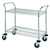 2-Shelf Conductive Wire Utility Cart - Chrome - 1200 lb Capacity for small parts storage