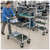 Lifestyle image of 3-Shelf Conductive Wire Utility Cart - Chrome - 1200 lb Capacity for small parts storage shown in a clean storage environment