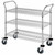 3-Shelf Conductive Wire Utility Cart - 24'' W x 36'' D x 37.5'' H - Chrome - 1200 lb Capacity