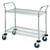 2-Shelf Conductive Wire Utility Cart - Chrome - 1200 lb Capacity for small parts storage