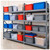 Lifestyle image of Stack and Nest Tote - Blue for small parts storage shown in a clean storage environment