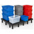 Lifestyle image of Stack and Nest Tote - Blue for small parts storage shown in a clean storage environment