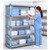 Lifestyle image of Millenia 4-Shelf Polymer Shelving Unit - Gray for storage shown in a clean storage environment