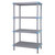 Millenia 4-Shelf Polymer Shelving Unit - Gray for storage