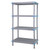 Millenia 4-Shelf Polymer Shelving Unit - Gray for storage