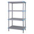 Millenia 4-Shelf Polymer Shelving Unit - Gray for storage