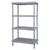 Millenia 4-Shelf Polymer Shelving Unit - Gray for storage