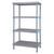 Millenia 4-Shelf Polymer Shelving Unit - Gray for storage