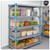 Lifestyle image of Millenia 4-Shelf Polymer Shelving Unit - Gray for storage shown in a clean storage environment