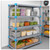 Lifestyle image of Millenia 4-Shelf Polymer Shelving Unit - Gray for storage shown in a clean storage environment
