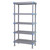 Millenia 5-Shelf Polymer Shelving Unit - Gray storage rack