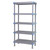 Millenia 5-Shelf Polymer Shelving Unit - Gray storage rack