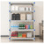 Lifestyle image of Millenia 5-Shelf Polymer Shelving Unit - Gray storage rack shown in a clean storage environment