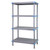 Millenia 4-Shelf Solid Polymer Shelving Unit - Gray for storage
