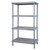 Millenia 4-Shelf Solid Polymer Shelving Unit - Gray for storage