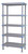 Millenia 5-Shelf Solid Polymer Shelving Unit - Gray for storage