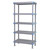 Millenia 5-Shelf Solid Polymer Shelving Unit - Gray for storage