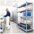 Lifestyle image of Millenia 5-Shelf Solid Polymer Shelving Unit - Gray for storage shown in a clean storage environment