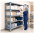 Lifestyle image of Millenia 5-Shelf Solid Polymer Shelving Unit - Gray for storage shown in a clean storage environment