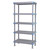 Millenia 5-Shelf Solid Polymer Shelving Unit - Gray for storage