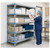 Lifestyle image of Millenia 5-Shelf Solid Polymer Shelving Unit - Gray for storage shown in a clean storage environment
