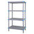 Millenia 4-Shelf Mixed Polymer Shelving Unit - Gray for storage