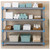 Lifestyle image of Millenia 4-Shelf Mixed Polymer Shelving Unit - Gray for storage shown in a clean storage environment