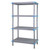 Millenia 4-Shelf Mixed Polymer Shelving Unit - Gray for storage