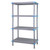 Millenia 4-Shelf Mixed Polymer Shelving Unit - Gray for storage