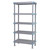 Millenia 5-Shelf Mixed Polymer Shelving Unit - Gray for storage