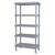 Millenia 5-Shelf Mixed Polymer Shelving Unit - Gray for storage