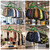 Side by Side Double Tier Overhead Apparel Lift - 16' Hang Bars storage rack alternate view 2