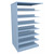 4-Post Double Entry Adder Shelving Unit - 7 Openings for small parts storage