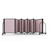 Full Motion Room Divider - 9 Panel, Raspberry Mist Vinyl, Black Frame