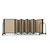 Full Motion Room Divider 25' - 9 Panels, Black Frame, Sandalwood Vinyl