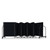Full Motion Room Divider - 9 Panel, Coal Vinyl, Black Frame