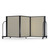Full Motion Room Divider - 3 Panel, Hazelnut Vinyl for storage