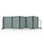 Full Motion Room Divider - 5 Panel, Black Frame, Sea Green Fabric