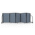 Full Motion Room Divider - 5 Panel, Black Frame, Summer Blue Fabric for storage