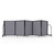 Full Motion Room Divider - 5 Panel, Black Frame, Select Gray Fabric for storage