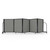Full Motion Room Divider - 5 Panel, Black Frame, Gray Smoke Fabric