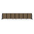 Full Motion Room Divider ' - 7 Panel, Fabric, Walnut, Black Frame alternate view 2
