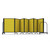 Full Motion Room Divider - 7 Panel, Black Frame, Primary Yellow Fabric