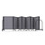 Full Motion Room Divider ' - 7 Panel, Black Frame, Select Gray Fabric