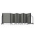 Full Motion Room Divider - 7 Panel, Black Frame, Gray Smoke Fabric