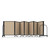 Full Motion Room Divider - Sandalwood Vinyl, Black Frame