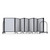 Full Motion Room Divider - 7 Panel, Black Frame, Ice Vinyl