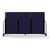 Full Motion Room Divider - 3 Panel, Fabric, Navy / Black Frame