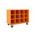 36 inch Mobile 12 Compartment Cubbie Storage Cart