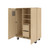 67 inch Tall Mobile Wardrobe Cabinet with File Drawers and Shelves